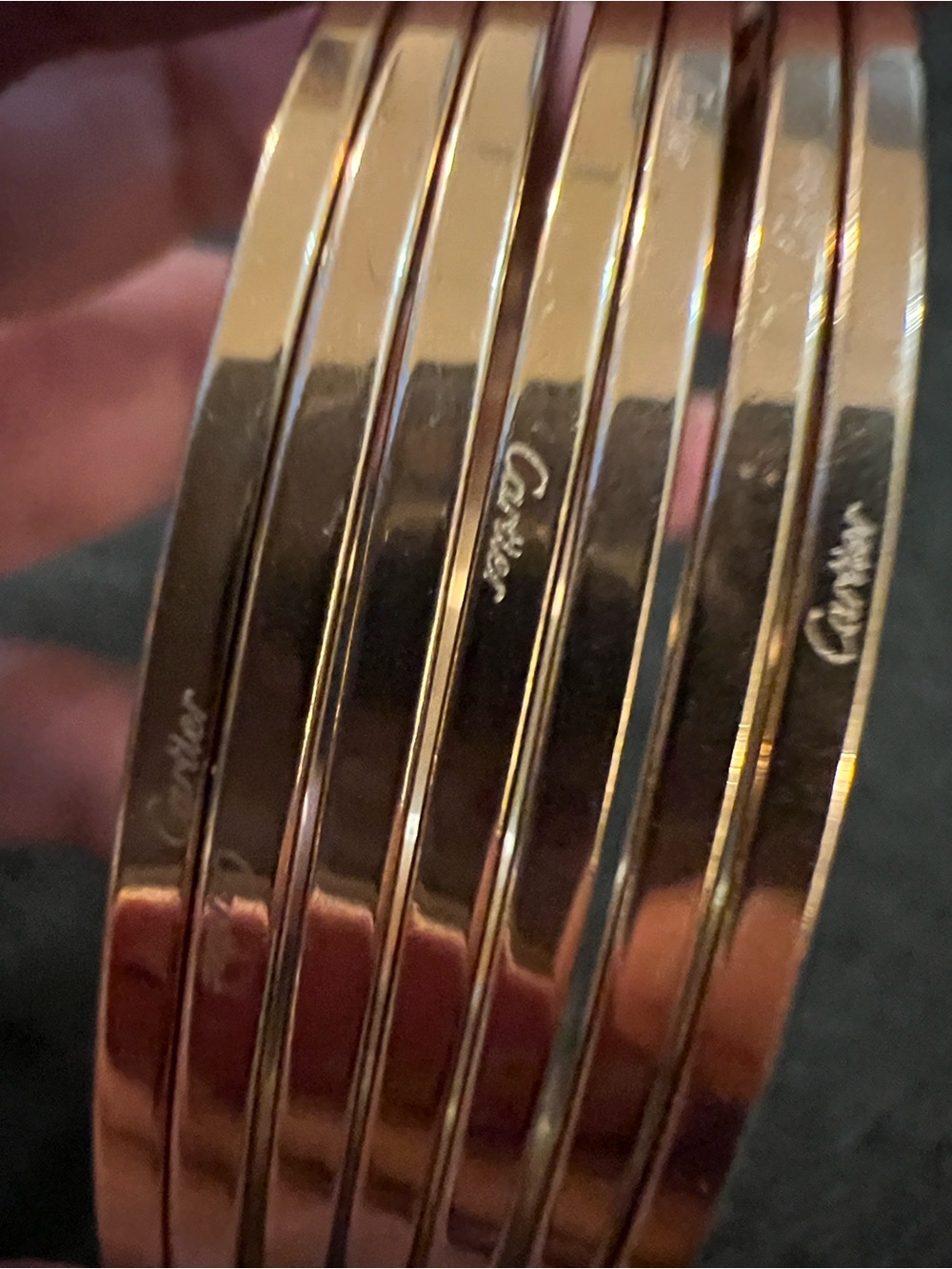 For Small hand semanario Gold Tone Stacked Bangle Bracelet Set